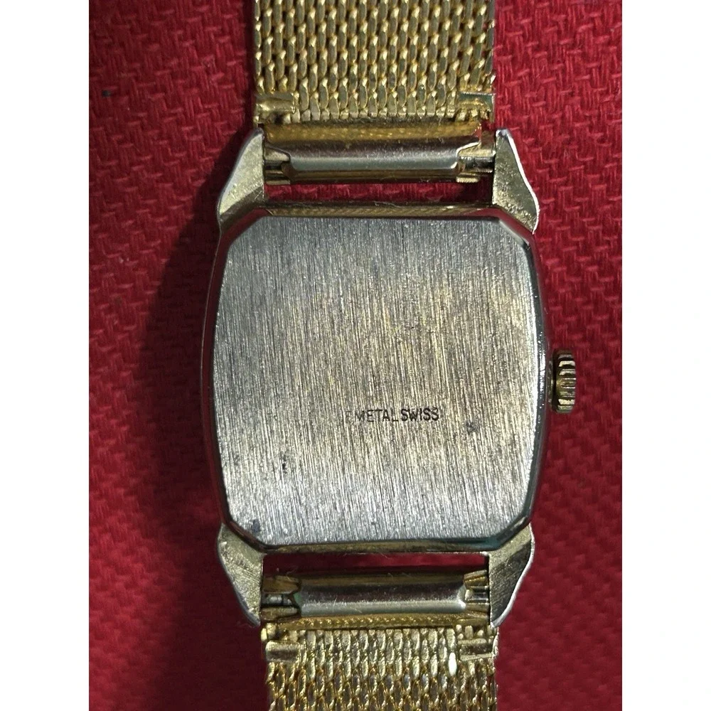 Vintage EASTMAN Diamond + Ruby Swiss Mens Watch Mechanical Hand Wind Read
